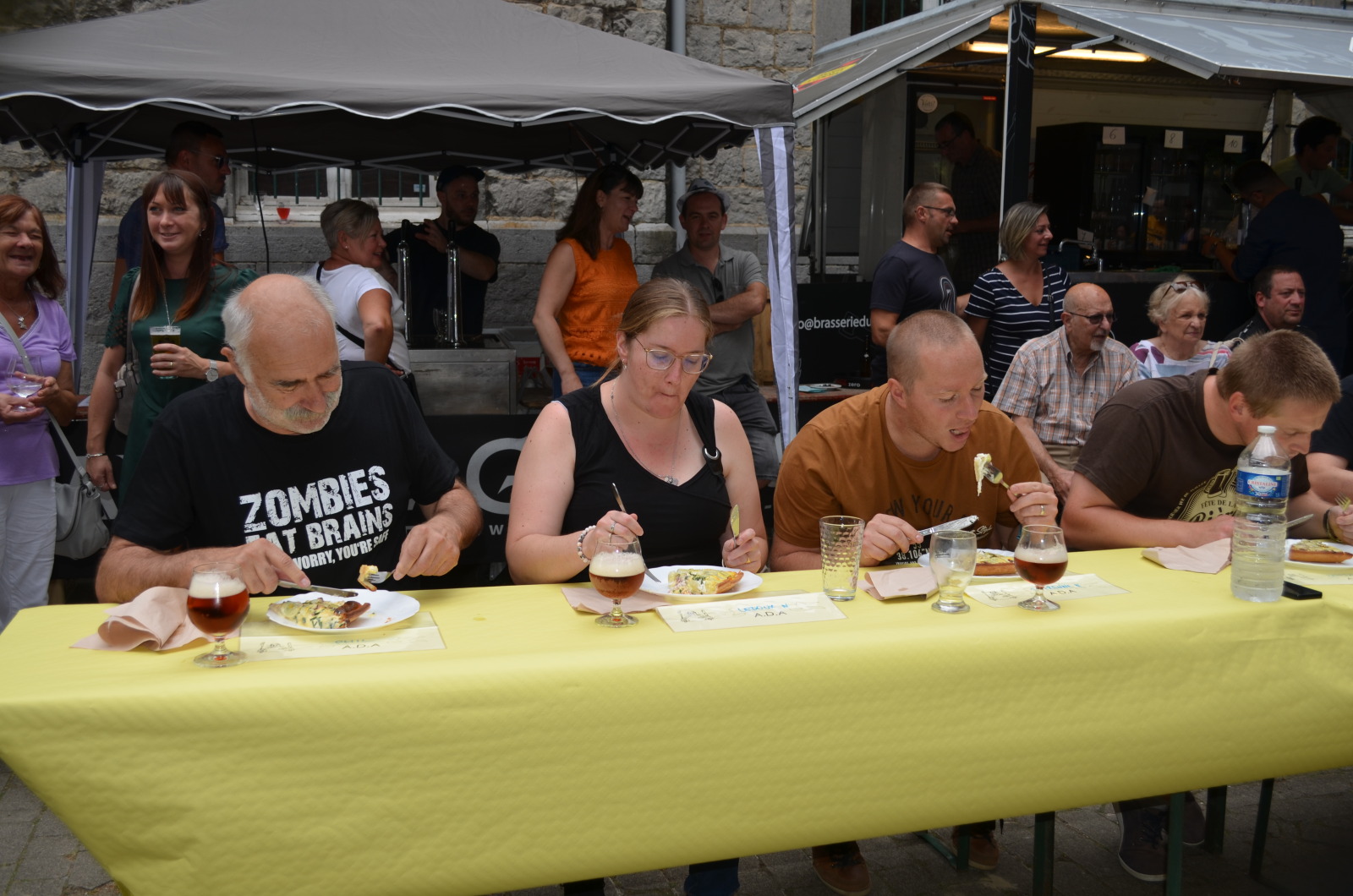 People seated for a tasting competition