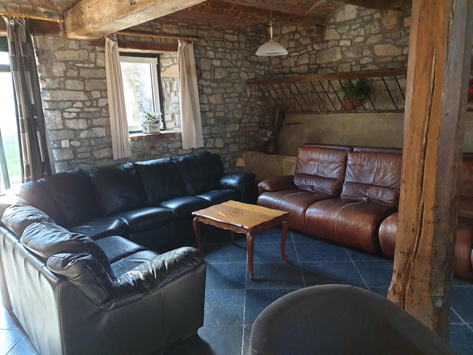 Living room of Le Clos du Mérou farm cottage in Durbuy