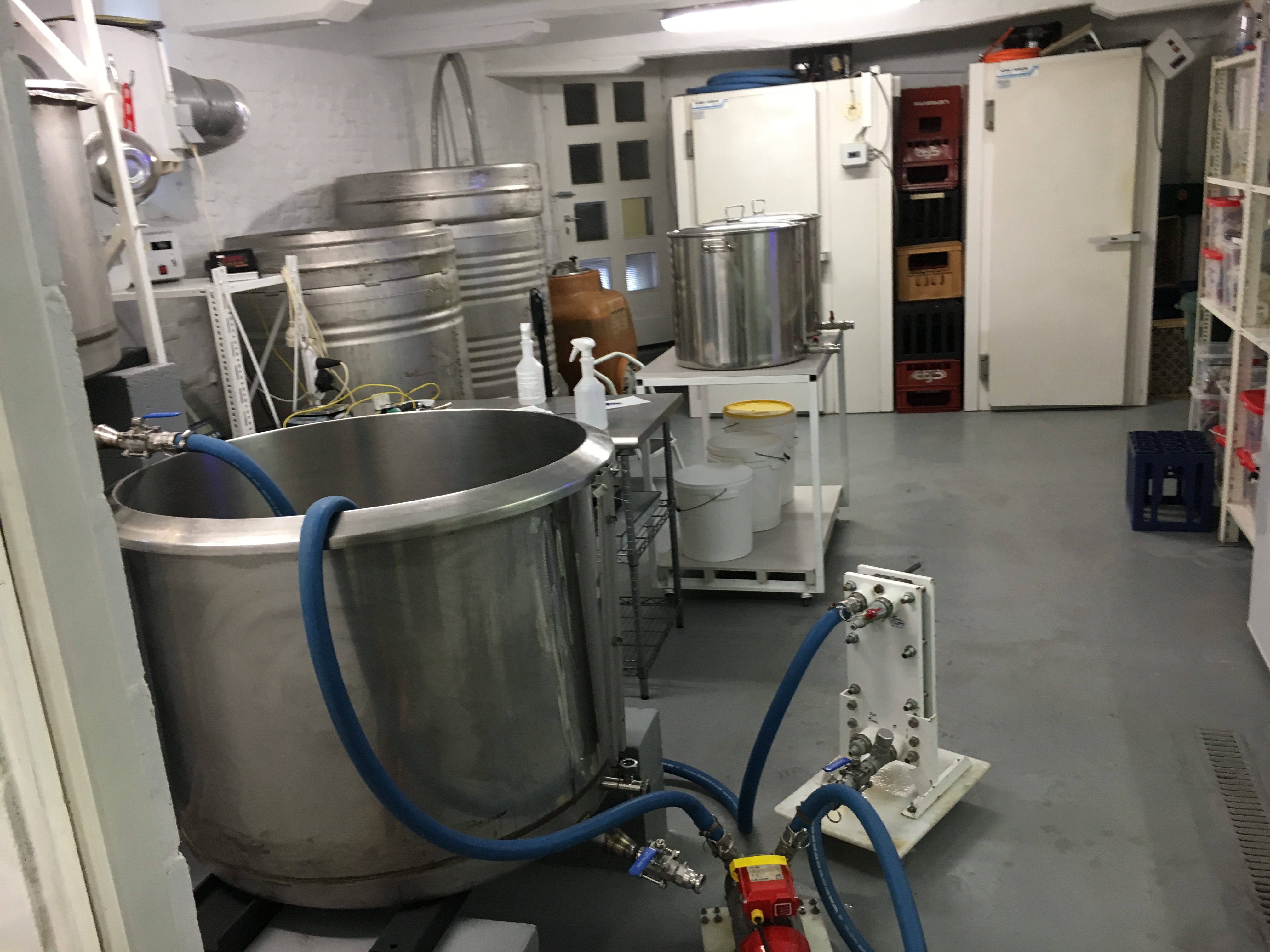 Brouwinstallaties van de artisanale brouwerij Hoppy in Soignies