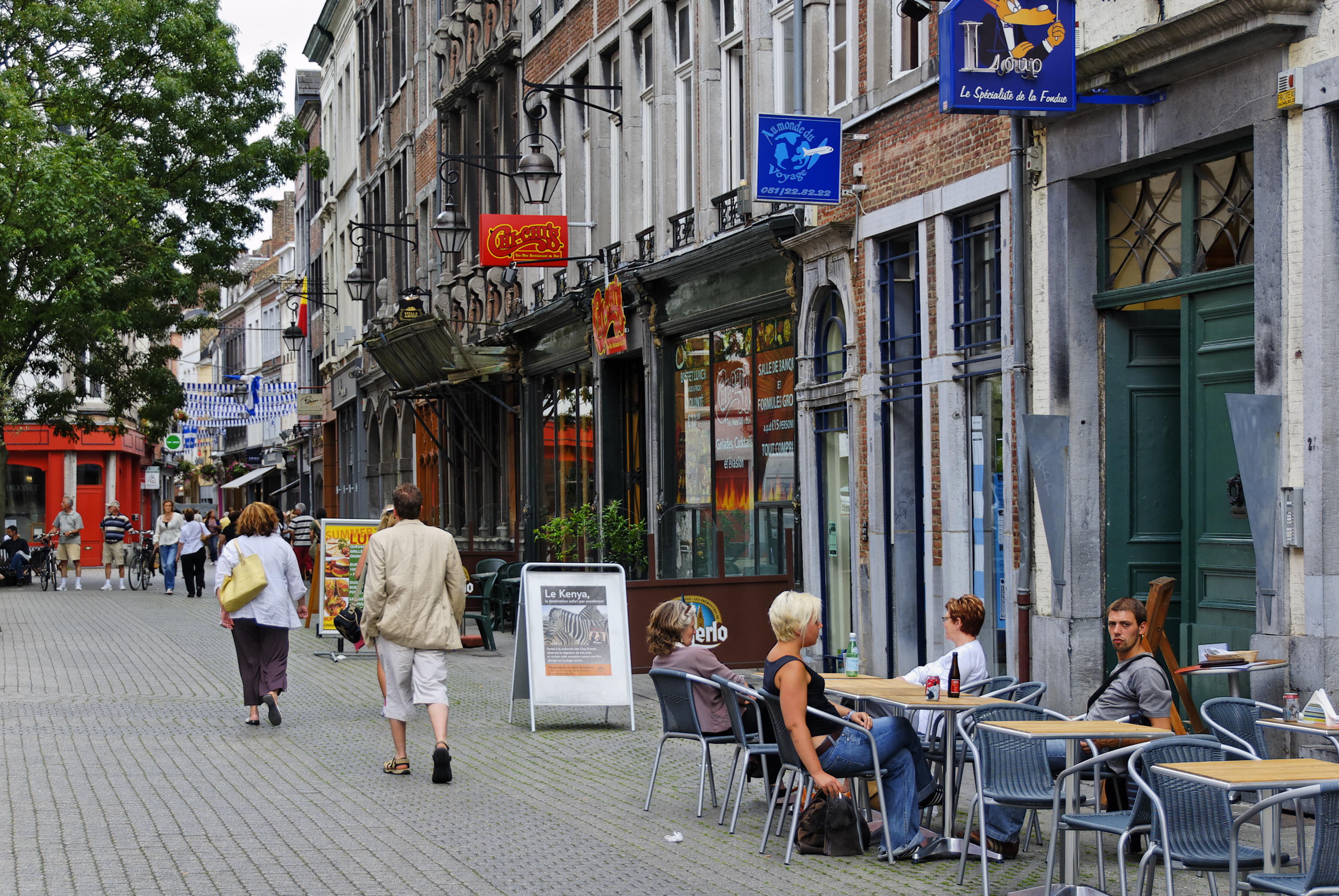 Wandel in het stadscentrum van Namen en de voetgangerszone