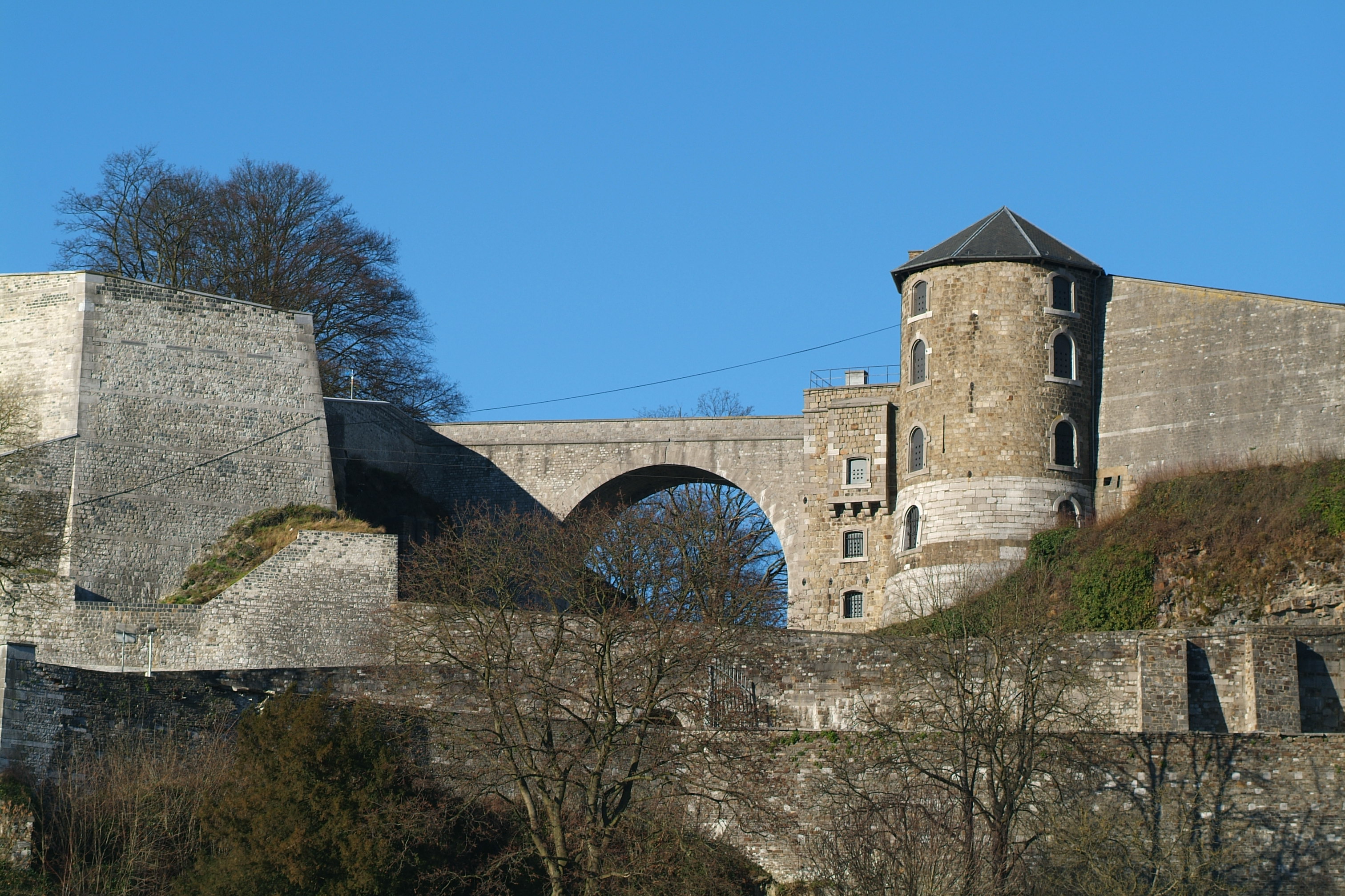 Point de vue du Jardin des deux tours à la Citadelle de Namur