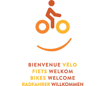 Logo - Radfahrende willkommen (Bienvenue Vélo)