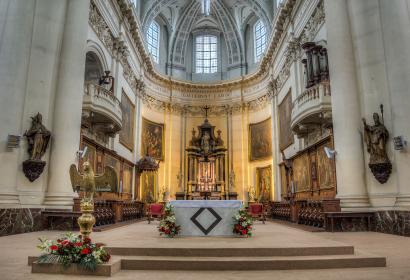 Cathédrale Saint-Aubain - édifice catholique - XVIIIème siècle - diocèse de Namur