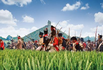 Reconstitution - bataille - Waterloo - Napoléon