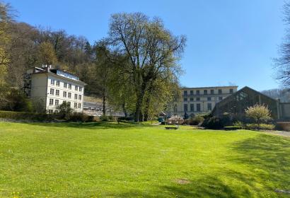 Schlossgarten des Hotels Castel de Pont-à-Lesse