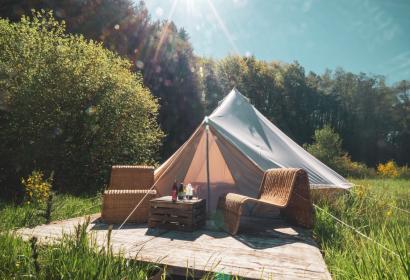Tent with a terrace at Glamping Malmedy - Daft Hotel