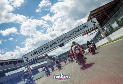 Motorcycles on the Spa-Francorchamps racetracks
