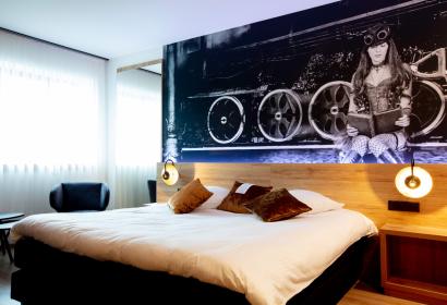 Zimmer Deluxe im Hotel Wagon Léo in Bastogne im Osten der Provinz Luxembourg
