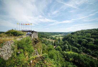 Panorama der Burg von Logne