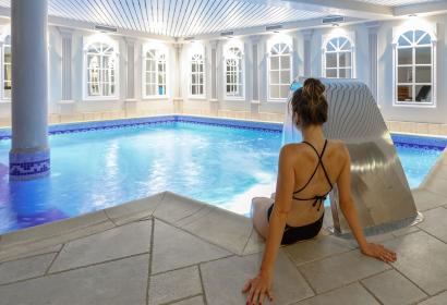 Woman in a spa, wellbeing at the Quartier Latin in Marche-en-Famenne