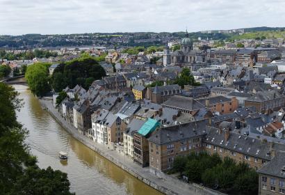 View of the city of Namur and its river, the Meuse