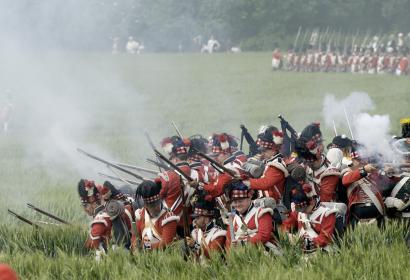 Reconstructie van de Slag van 18 juni 1815 in het Memoriaal Waterloo 1815