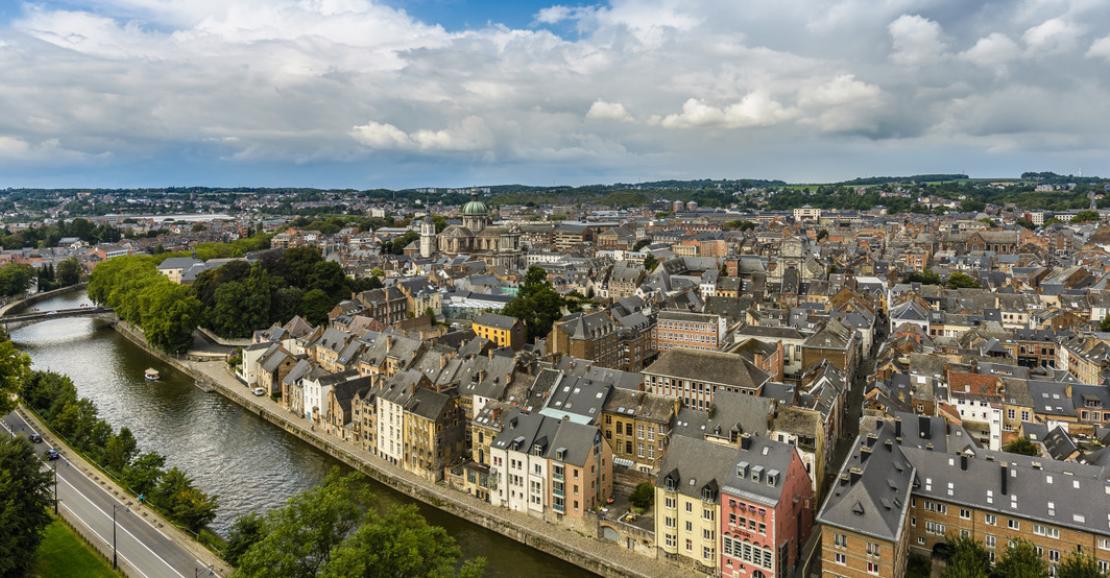 Panorama de Namur côté Sambre depuis la citadelle