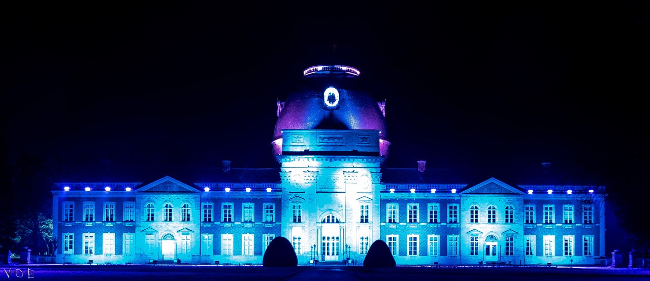 Château d'Hélécine - vue extérieure nuit